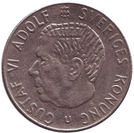 Монета 1 крона. 1970 год, Швеция. Монета 1 крона. 1970 год, Швеция.