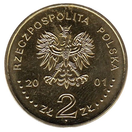 Монета 2 злотых, 2001 год, Польша. Михал Седлецкий. Монета 2 злотых, 2001 год, Польша. Михал Седлецкий.