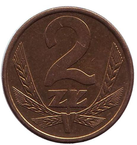 Монета2злотых.1986год,Польша.