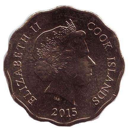 Монета 1 доллар. 2015 год, Острова Кука. Тангароа. Божество.
