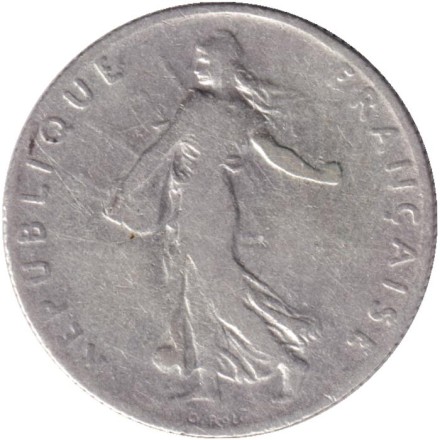 Монета 50 сантимов. 1909 год, Франция.