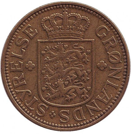 Монета 1 крона. 1926 год, Гренландия. Белый медведь. Монета 1 крона. 1926 год, Гренландия. Белый медведь.