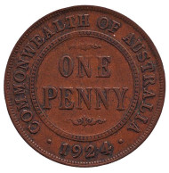 Монета 1 пенни. 1924 год, Австралия.