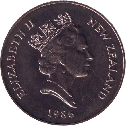 Монета 1 доллар. 1986 год, Новая Зеландия. Какапо. Монета 1 доллар. 1986 год, Новая Зеландия. Какапо.