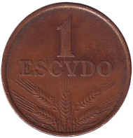 Монета 1 эскудо. 1973 год, Португалия. Монета 1 эскудо. 1973 год, Португалия.