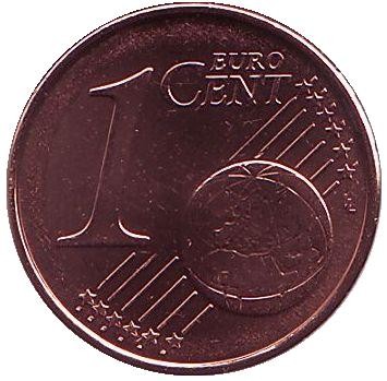 Монета 1 цент. 2012 год, Кипр.