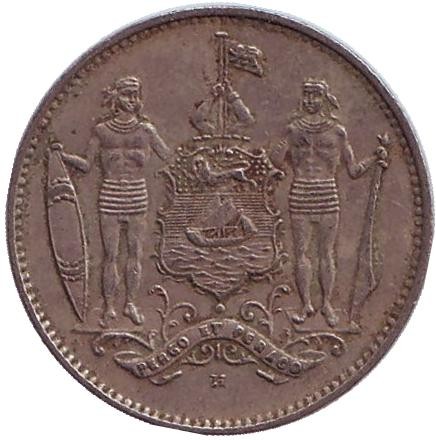 Монета 1 цент. 1935 год, Северное Борнео. (Британский протекторат).