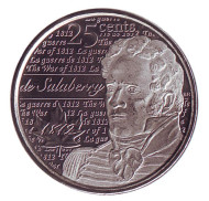 Монета 25 центов. 2013 год, Канада. Шарль-Мишель де Салаберри. Монета 25 центов. 2013 год, Канада. Шарль-Мишель де Салаберри.