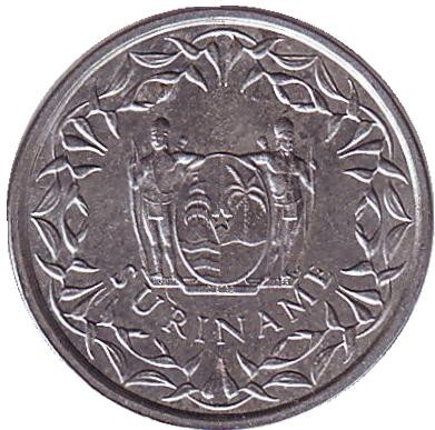 Монета 1 цент. 1982 год, Суринам.