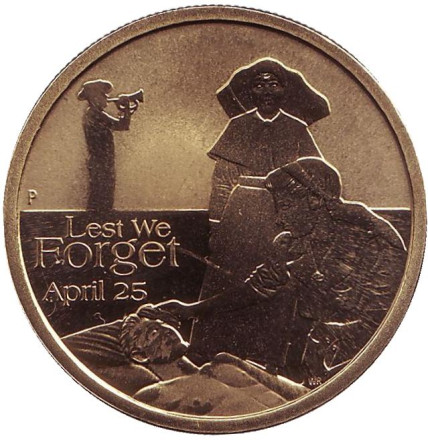 Монета 1 доллар. 2012 год, Австралия. Медсёстры Первой мировой войны. Чтобы мы не забыли.