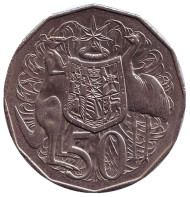 Монета 50 центов. 1980 год, Австралия. Монета 50 центов. 1980 год, Австралия.