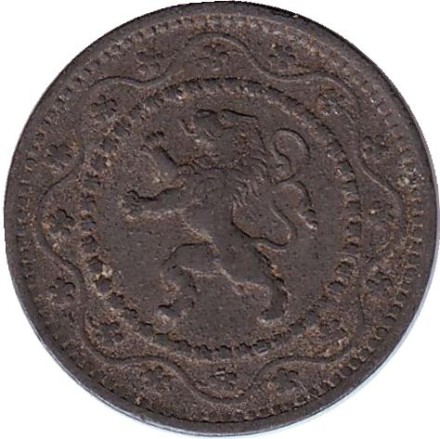 Монета 10 сантимов. 1916 год, Бельгия. Монета 10 сантимов. 1916 год, Бельгия.