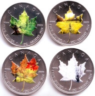 Времена года. Набор 5-долларовых монет Канады (4 шт.), 2013 год, Канада.