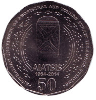 Монета 50 центов. 2014 год, Австралия. 50 лет Институту изучения коренных народов Австралии. Монета 50 центов. 2014 год, Австралия. 50 лет Институту изучения коренных народов Австралии.