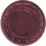 Монета 5 центов. 2004 год, Бельгия. Монета 5 центов. 2004 год, Бельгия.