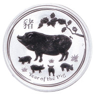Монета 50 центов. 2019 год, Австралия. Год свиньи. Монета 50 центов. 2019 год, Австралия. Год свиньи.
