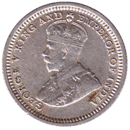 Монета 5 центов. 1935 год, Стрейтс-Сетлментс.