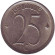 Монета 25 сантимов. 1967 год, Бельгия. (Belgique)