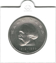 Монета 20 марок. 1968 год, ГДР. Серебро! 150 лет со дня рождения Карла Маркса. Монета 20 марок. 1968 год, ГДР. Серебро! 150 лет со дня рождения Карла Маркса.
