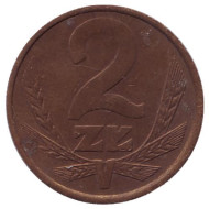 Монета 2 злотых. 1987 год, Польша.