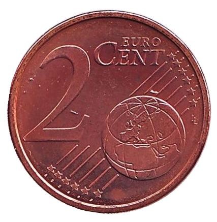 Монета 2 цента. 2006 год (F), Германия. Монета 2 цента. 2006 год (F), Германия.