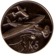 Самолет К-5. Сувенирный жетон.