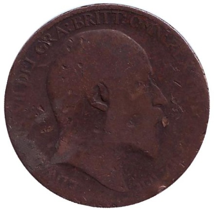 Монета 1/2 пенни. 1905 год, Великобритания. Монета 1/2 пенни. 1905 год, Великобритания.