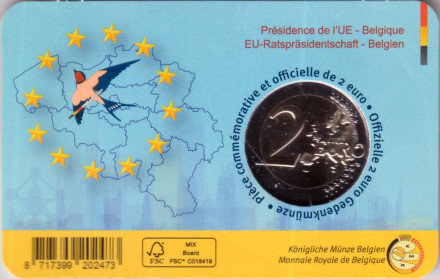 Монета 2 евро. 2024 год, Бельгия. Председательство Бельгии в Европейском Союзе. (Надпись: Belgie). Монета 2 евро. 2024 год, Бельгия. Председательство Бельгии в Европейском Союзе. (Надпись: Belgie).