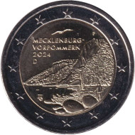 Монета 2 евро. 2024 год (F), Германия. Холм Кёнигсштуль. Мекленбург-Передняя Померания. Монета 2 евро. 2024 год (F), Германия. Холм Кёнигсштуль. Мекленбург-Передняя Померания.
