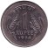Монета 1 рупия. 1994 год, Индия. ("♦" - Бомбей) Монета 1 рупия. 1994 год, Индия. ("♦" - Бомбей)