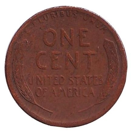 Монета 1 цент. 1917 год (S), США. Линкольн. Монета 1 цент. 1917 год (S), США. Линкольн.