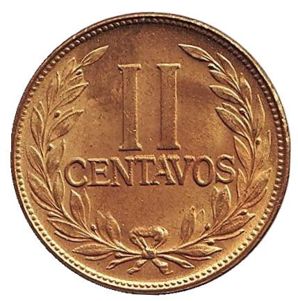 Монета 2 сентаво. 1959 год, Колумбия. aUNC.