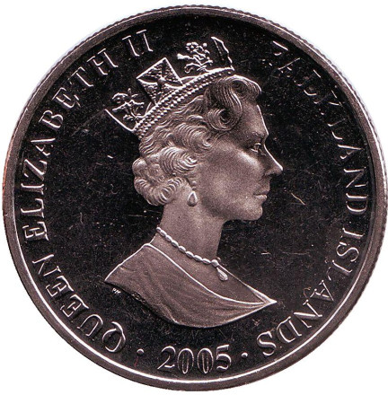 Монета 1 крона. 2005 год, Фолклендские острова. Свадьба Принца Уэльского и Камиллы Паркер-Боулз. Букет. Монета 1 крона. 2005 год, Фолклендские острова. Свадьба Принца Уэльского и Камиллы Паркер-Боулз. Букет.