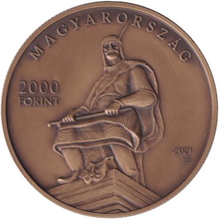Монета 2000 форинтов. 2021 год, Венгрия. Опустасер.
