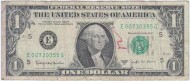 Банкнота 1 доллар. 1963 год, США. Серия Е. Тип 443c. Банкнота 1 доллар. 1963 год, США. Серия Е. Тип 443c.
