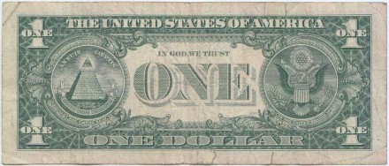 Банкнота 1 доллар. 1963 год, США. Серия Е. Тип 443c.