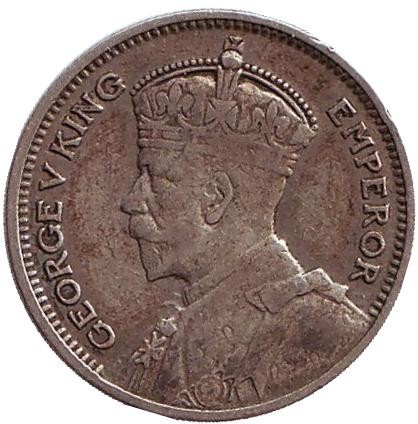 Монета 6 пенсов. 1933 год, Новая Зеландия. Гуйя. Монета 6 пенсов. 1933 год, Новая Зеландия. Гуйя.