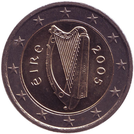 Монета 2 евро. 2005 год, Ирландия.