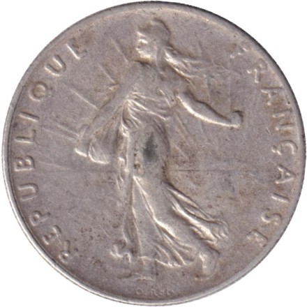 Монета 50 сантимов. 1919 год, Франция.