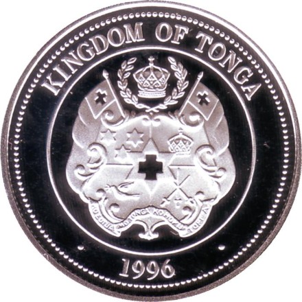 Монета 50 сенити. 1996 год. Тонга. 120 лет Викторианской эпохе.