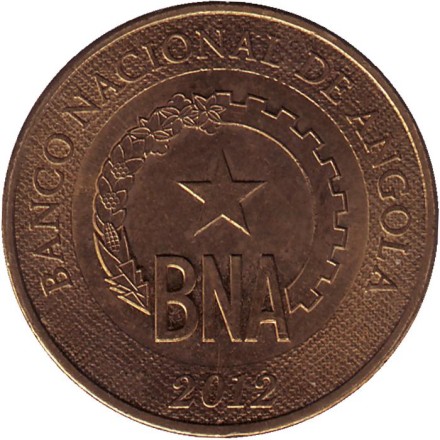 Монета 1 кванза. 2012 год, Ангола.