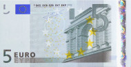 Банкнота 5 евро, 2002 год, Германия. Банкнота 5 евро, 2002 год, Германия.