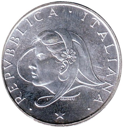 Монета 500 лир. 1987 год, Италия. Год семьи.