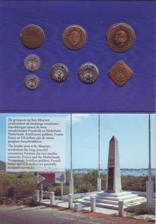 Годовой набор монет (7 штук) с жетоном. 1993 год, Нидерландские Антильские острова.