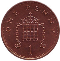1 пенни. 1995 год, Великобритания.