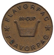 In-Cup. Flavorpac. Жетон торгового автомата, США. In-Cup. Flavorpac. Жетон торгового автомата, США.