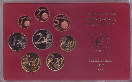 Годовой набор евро Германии 2003 года (A), 2003 год. Германия. (пруф) 