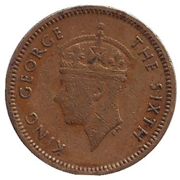 Монета 5 центов. 1949 год, Гонконг.