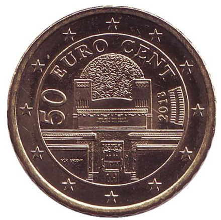Монета 50 центов, 2018 год, Австрия.