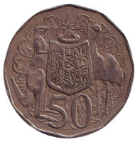 Монета 50 центов. 1981 год, Австралия. Монета 50 центов. 1981 год, Австралия.